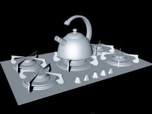 modern cooktop Modelo 3D