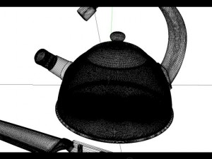 kettle and knife 3D Model
