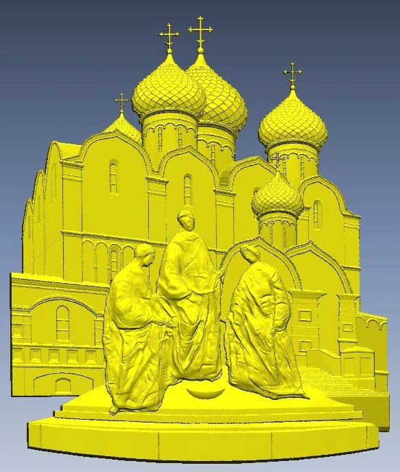 Trinit&agrave; in bassorilievo della chiesa Modello 3D .c4d .max .obj .3ds .fbx .stl .blend 