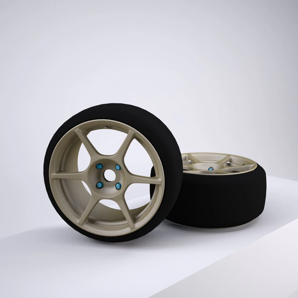 Buddy club p1 racing rims 3D Model .c4d .max .obj .3ds .fbx .stl .blend