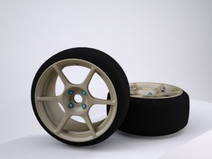 Buddy club p1 racing rims 3D Model