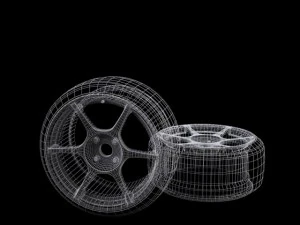 Buddy club p1 racing rims 3D Model