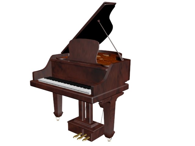 piano 3Dモデル .c4d .max .obj .3ds .fbx .stl .blend 