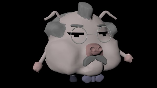 old pig 3D Model .c4d .max .obj .3ds .fbx .stl .blend 