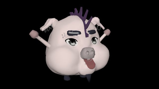 heavy metal pig 3Dモデル .c4d .max .obj .3ds .fbx .stl .blend 