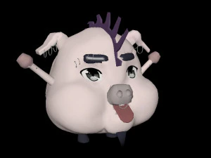 heavy metal pig 3D Model