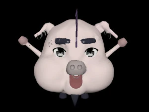 heavy metal pig 3D Model