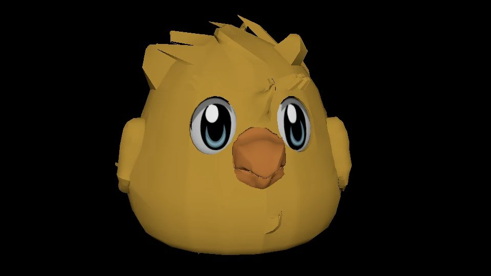 p&aacute;ssaro amarelo Modelo 3D .c4d .max .obj .3ds .fbx .stl .blend 