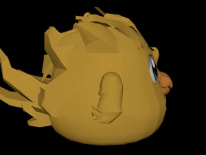 p&aacute;ssaro amarelo Modelo 3D