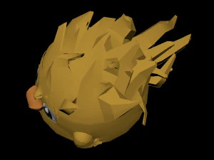 p&aacute;ssaro amarelo Modelo 3D