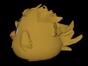 p&aacute;ssaro amarelo Modelo 3D
