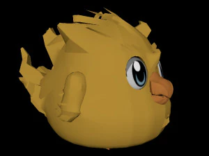 p&aacute;ssaro amarelo Modelo 3D