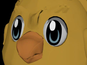 p&aacute;ssaro amarelo Modelo 3D