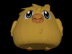 p&aacute;ssaro amarelo Modelo 3D
