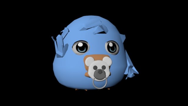 baby bird 3D Модель .c4d .max .obj .3ds .fbx .stl .blend