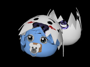 egg baby bird 3D Model