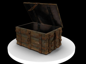 old treasure box Model 3D