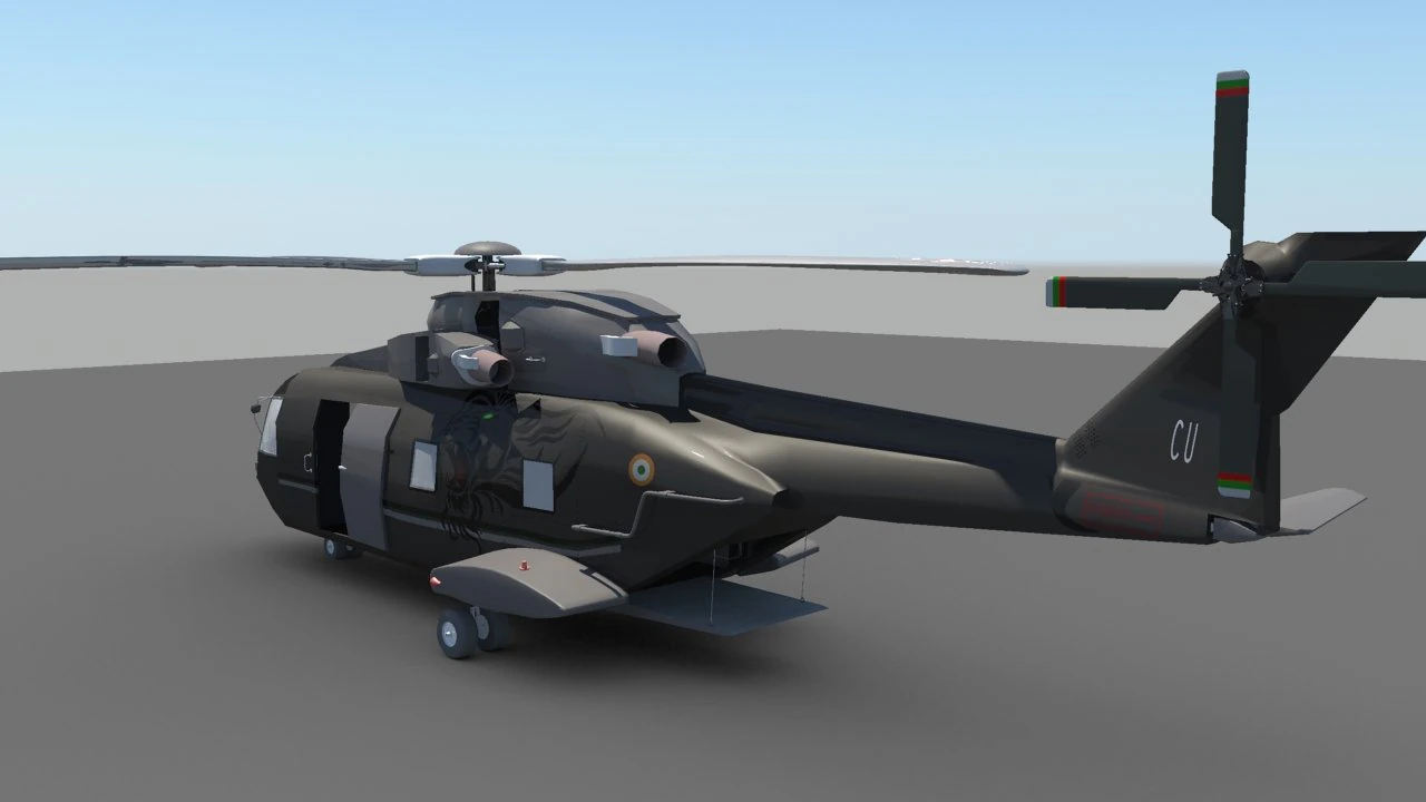 army helicopter 3D Model .c4d .max .obj .3ds .fbx .stl .blend 