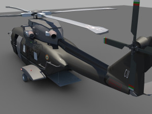army helicopter 3D 模型