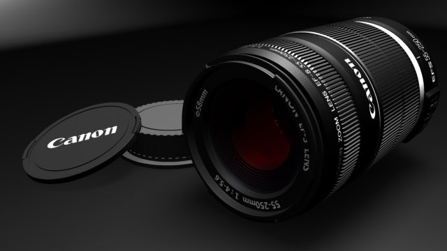 canon efs lens 3D मॉडल .c4d .max .obj .3ds .fbx .stl .blend 