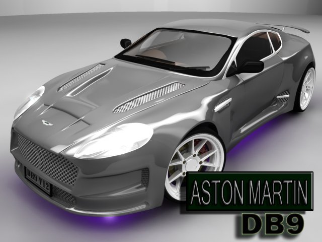 aston martin db9 Model 3D .c4d .max .obj .3ds .fbx .stl .blend 
