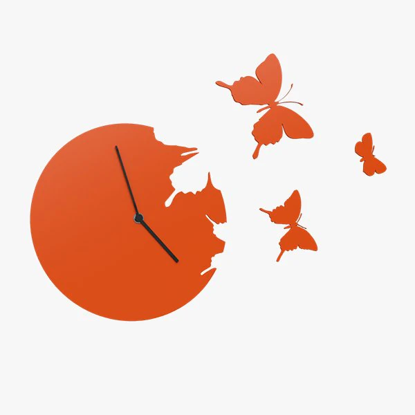 clock butterflies 3D Model .c4d .max .obj .3ds .fbx .stl .blend 