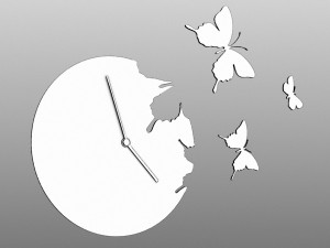 clock butterflies Modèle 3D