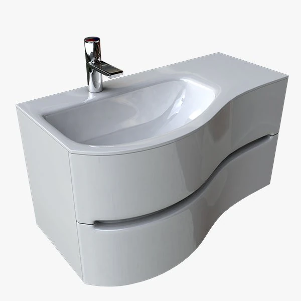 washbasin 3D Model .c4d .max .obj .3ds .fbx .stl .blend 