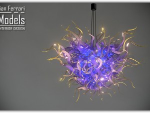 design crystal chandelier 3D मॉडल