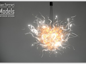 design crystal chandelier 3D मॉडल
