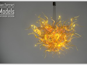 design crystal chandelier 3D मॉडल