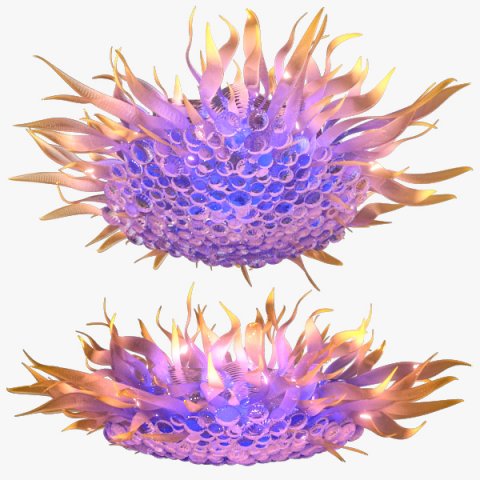 design crystal chandelier 3D 模型 .c4d .max .obj .3ds .fbx .stl .blend 