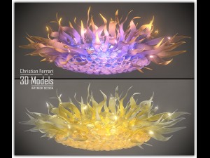 design crystal chandelier 3D 模型