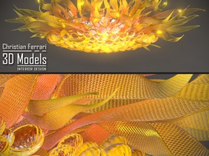 design crystal chandelier 3D 模型