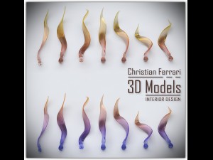 design crystal chandelier 3D 模型