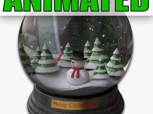 snowglobe animated 3D Model