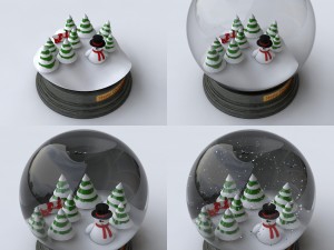 snowglobe animated 3D Model