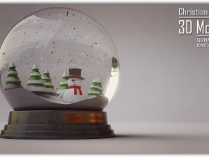 snowglobe animated 3D Model