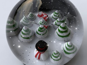 snowglobe animated 3D Model