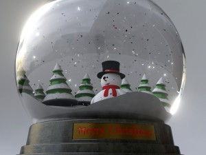 snowglobe animated 3D Model
