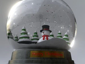 snowglobe animated 3D Model