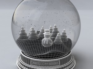 snowglobe animated 3D Model