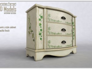 cabinet country style 3D Модель