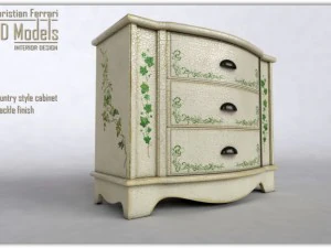 кабинет в стиле кантри 3D Модель