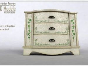 cabinet country style 3D Model