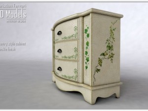 cabinet country style 3Dモデル