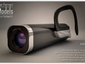 귀 비디오 카메라 3D 모델