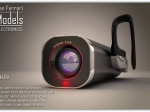 ear video camera Modello 3D