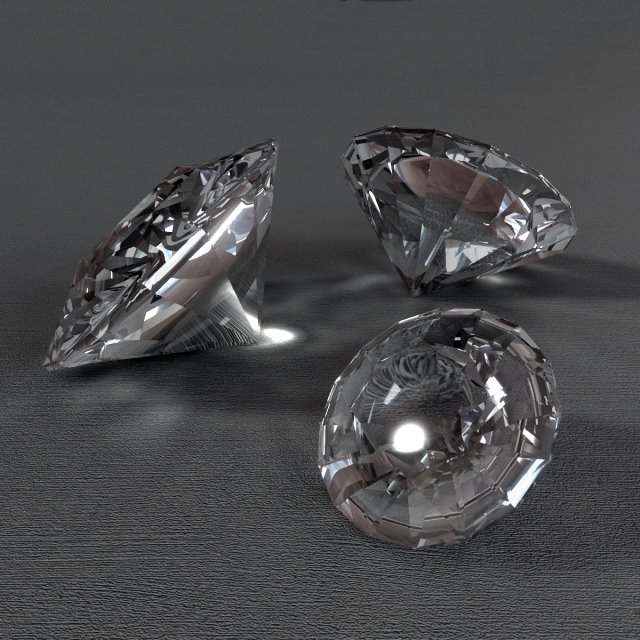 diamonds 3D Model .c4d .max .obj .3ds .fbx .stl .blend 
