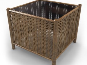 wicker coffee table 3D Модель